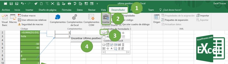 Encontrar Ultimo Positivo ExcelTrucos 