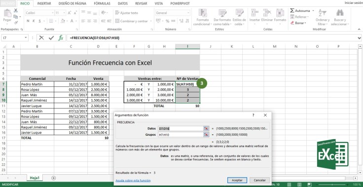 Función Frecuencia Excel Trucos