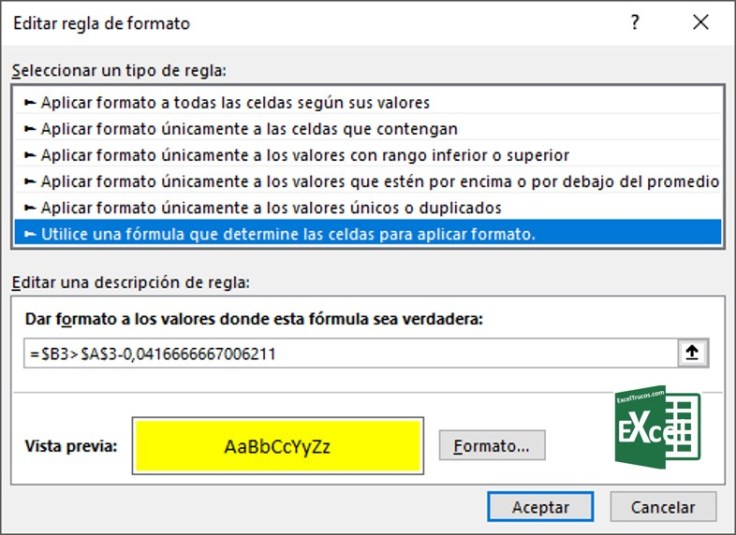Control Tiempo Entrega Excel Formato Condicional