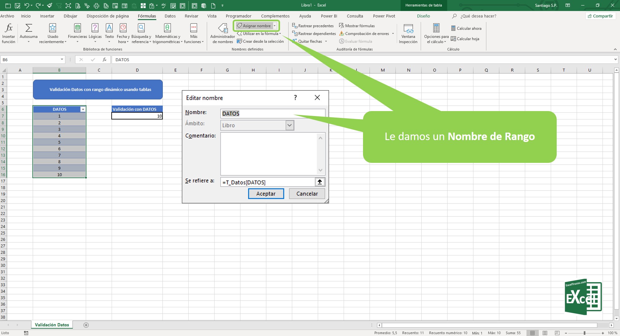 Excel Trucos Validación Datos