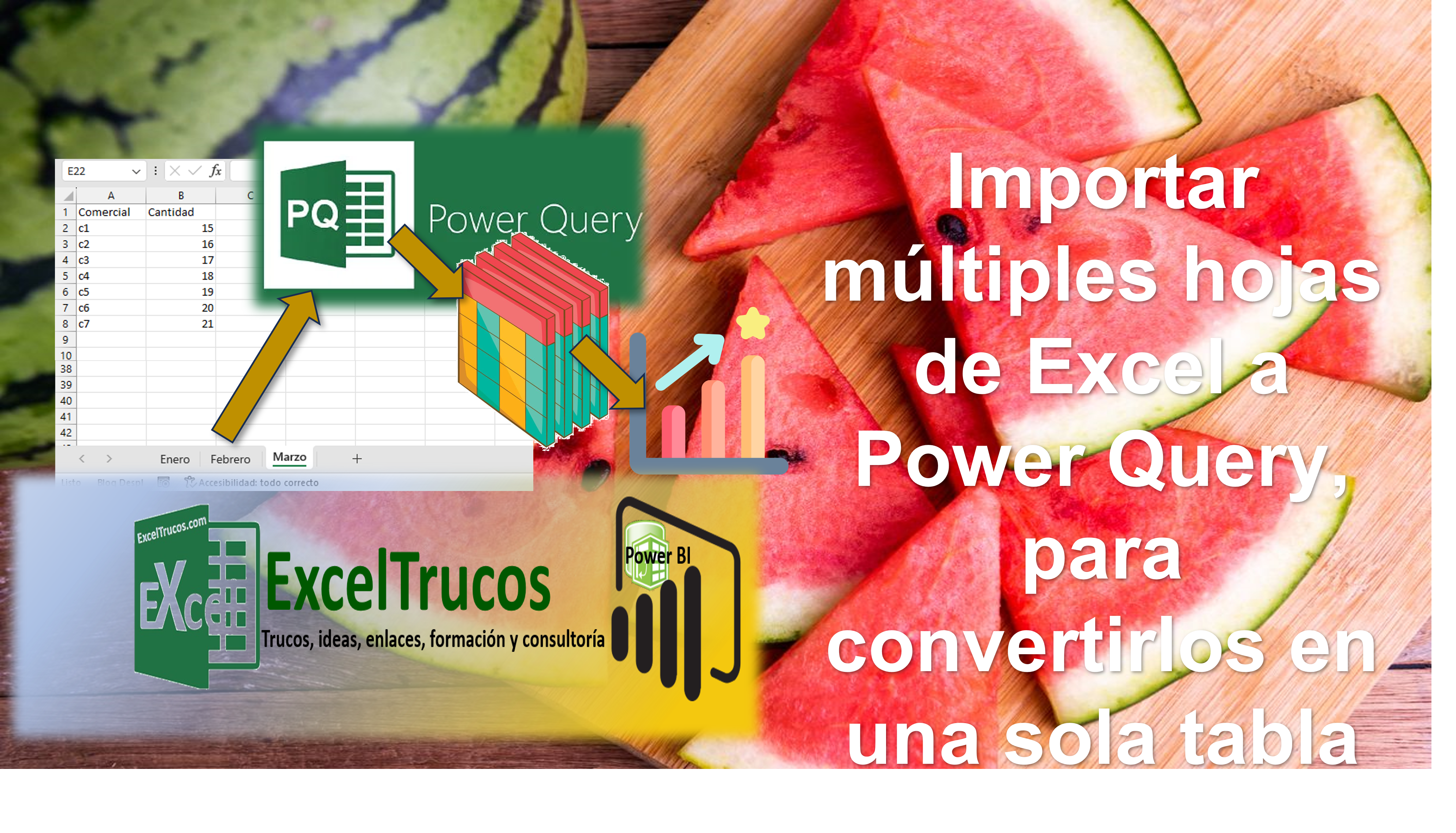 Importar varios hojas de Excel a una Tabla Power Query